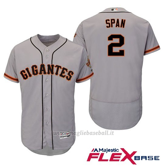 Maglia Baseball Uomo San Francisco Giants Denard Span Grigio Hispanic Heritage Flex Base